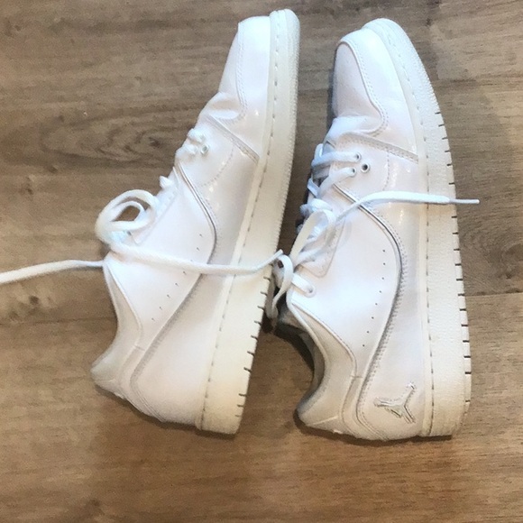 Air Jordan 1 flight 2 white sneakers size 7 youth wide 654952-100 used good cond - Picture 5 of 7